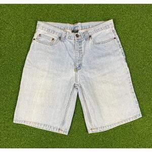 Vintage Y2K Mens Faded Glory Light Wash Denim Jorts Sz 34